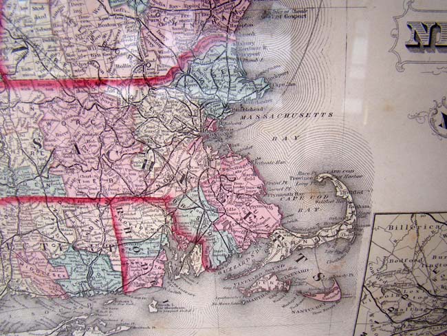 The Map of New England by Wallis & Gray published in 1871 — image 3